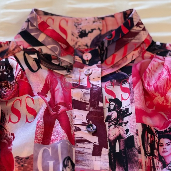 Guess Celeste Magazine Print long sleeve romper - size medium - Picture 7 of 16